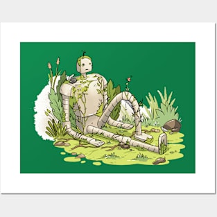 abandoned overgrowth robot Posters and Art